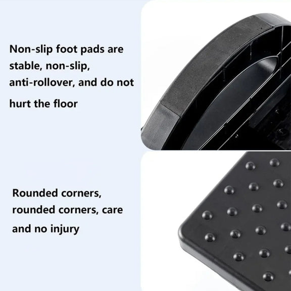 Office Footrest Footstool Under Desk Step Stool(Black)