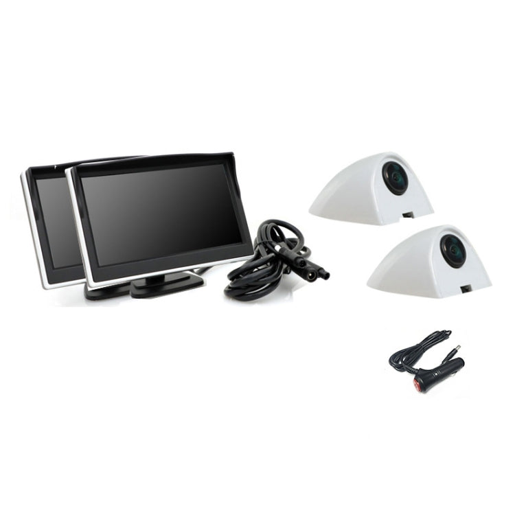 5 Inch AHD Video Monitor Car Reversing High-Definition Camera, Specification: With Video Recording + Side Mounting