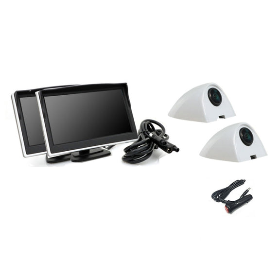 5 Inch AHD Video Monitor Car Reversing High-Definition Camera, Specification: With Video Recording + Side Mounting