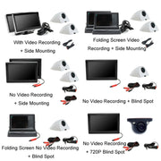 5 Inch AHD Video Monitor Car Reversing High-Definition Camera, Specification: Folding Screen Video Recording + Side Mounting