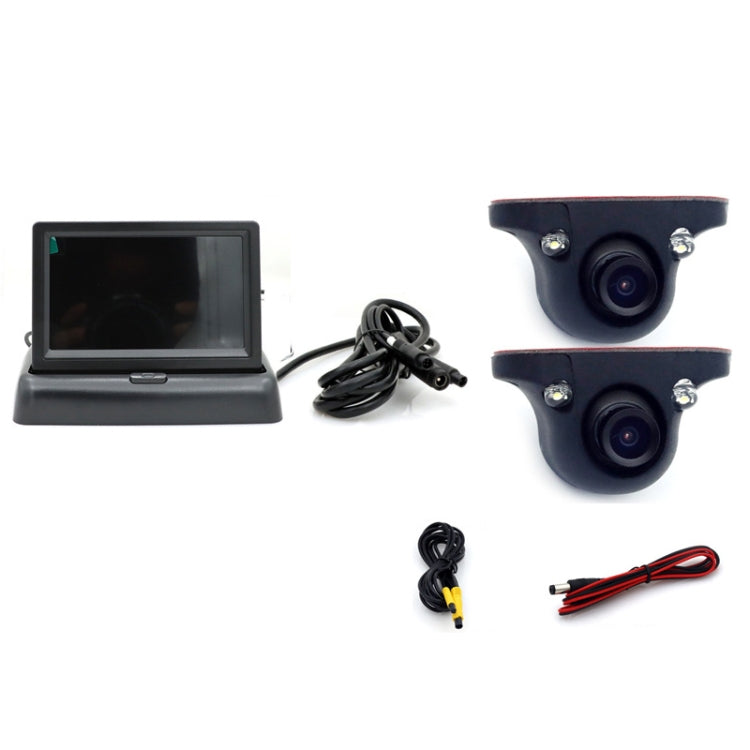 5 Inch Carplay Portable Surveillance Video Car Display, Specification: Folding Screen + Two-way Camera