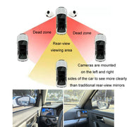 5 Inch Carplay Portable Surveillance Video Car Display, Specification: With White Two-way Camera Side-mounted