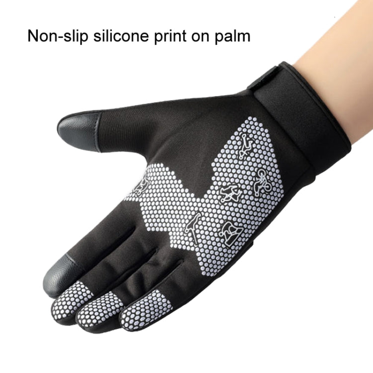 LANYIER Fall Winter Men Outdoor Motorcycle Gloves Riding Warm Windproof Anti-Slip Water-resistant Touch Screen Gloves, Size: Average(Red)