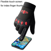 LANYIER Fall Winter Men Outdoor Motorcycle Gloves Riding Warm Windproof Anti-Slip Water-resistant Touch Screen Gloves, Size: Average(Blue)