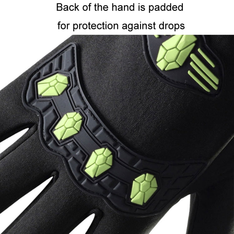 LANYIER Fall Winter Men Outdoor Motorcycle Gloves Riding Warm Windproof Anti-Slip Water-resistant Touch Screen Gloves, Size: Average(Red)