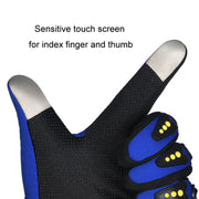 Motorcycle Gloves Men Riding Racing Anti-Slip Hard Shell Outdoor Full Finger Touchscreen Gloves, Size: Average(Black)