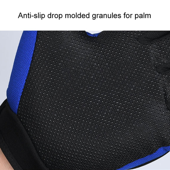 Motorcycle Gloves Men Riding Racing Anti-Slip Hard Shell Outdoor Full Finger Touchscreen Gloves, Size: Average(Blue)