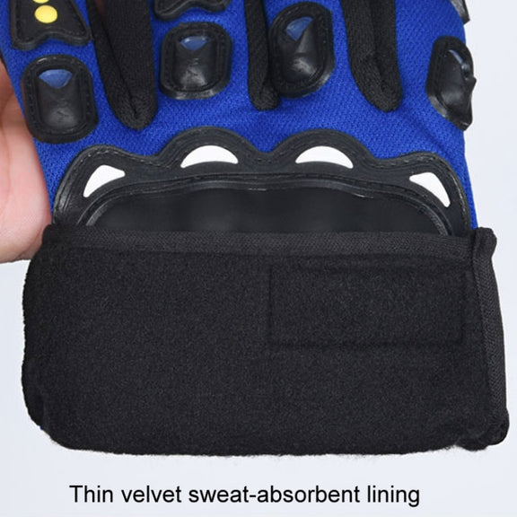 Motorcycle Gloves Men Riding Racing Anti-Slip Hard Shell Outdoor Full Finger Touchscreen Gloves, Size: Average(Black)