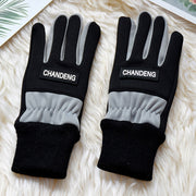Winter Ski Velvet Warm Gloves Touch Screen Outdoor Riding Water-resistant Windproof Gloves, Size: Average(Black)