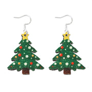 Christmas Element Cartoon Decoration Earrings Shiny Earrings, Spec: Tree