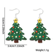 Christmas Element Cartoon Decoration Earrings Shiny Earrings, Spec: Tree