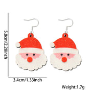 Christmas Element Cartoon Decoration Earrings Shiny Earrings, Spec: Santa Claus