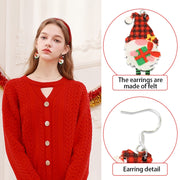 Christmas Element Cartoon Decoration Earrings Shiny Earrings, Spec: Flower