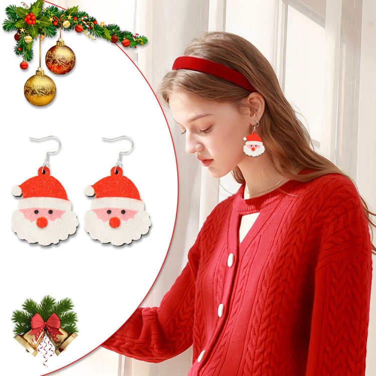 Christmas Element Cartoon Decoration Earrings Shiny Earrings, Spec: Bell