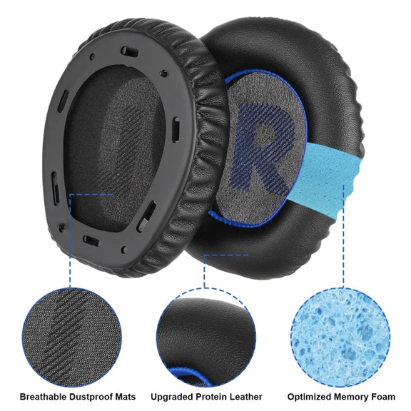 1pair For JBL Quantum Q100 Headphone Leather Sponge Cover Gaming Headset Earmuffs(Black Green)