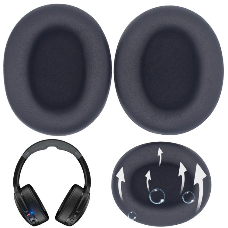1pair For Skullcandy Crusher ANC 2 Headphone Leather Sponge Cover Gaming Headset Earmuffs(Black)
