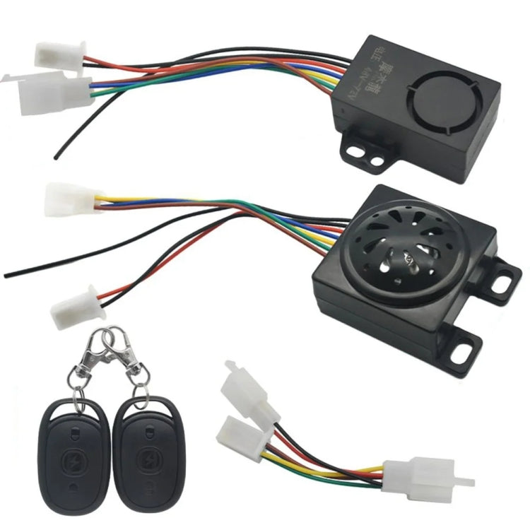 48-72V Electric Motorcycle One-Button Start Remote Lock Anti-Theft Alarm, Specifications: Three-wheeler