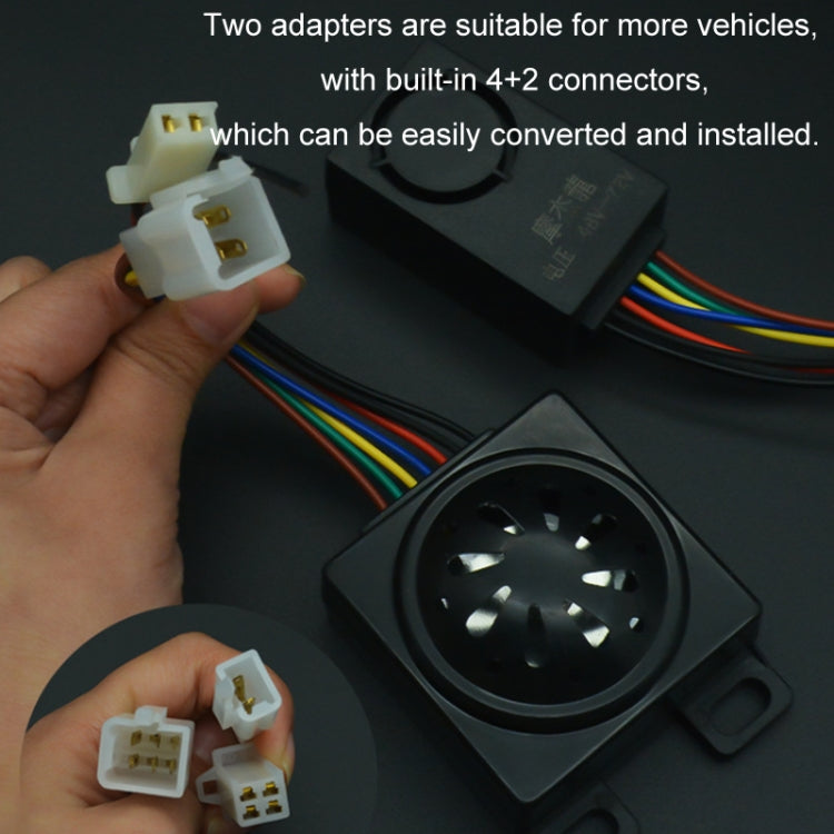 48-72V Electric Motorcycle One-Button Start Remote Lock Anti-Theft Alarm, Specifications: Three-wheeler