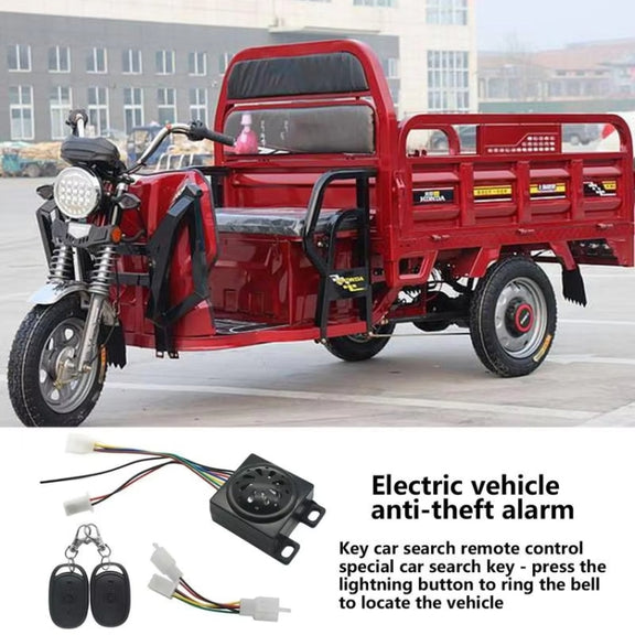 48-72V Electric Motorcycle One-Button Start Remote Lock Anti-Theft Alarm, Specifications: Three-wheeler