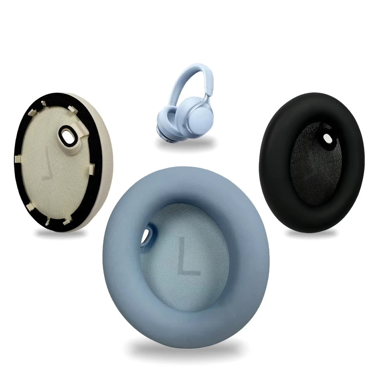 1pair For Anker Soundcore Space One S1 Headphone Leather Sponge Cover(White)