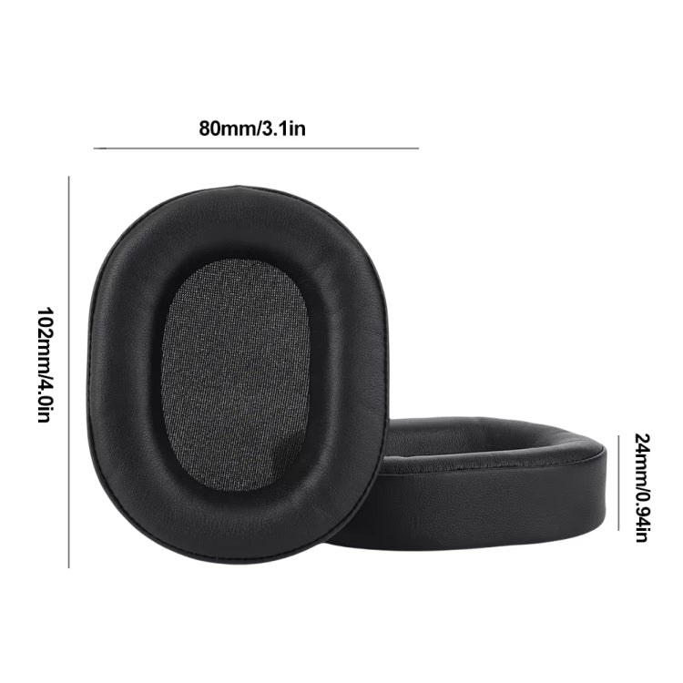 1pair Headphone Leather Sponge Cover For CORSAIR HS55 / HS55 PRO / HS65(Black)