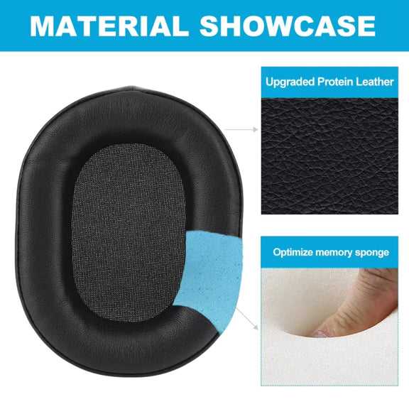 1pair Headphone Leather Sponge Cover For CORSAIR HS55 / HS55 PRO / HS65(Black)