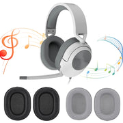 1pair Headphone Leather Sponge Cover For CORSAIR HS55 / HS55 PRO / HS65(Black)