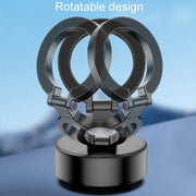 D1 Rotatable Magnetic Finger Ring Clip Car Phone Navigation Holder(Silver)
