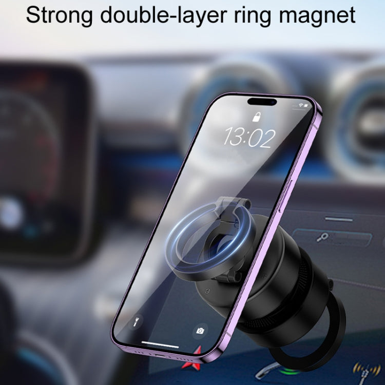 D1 Rotatable Magnetic Finger Ring Clip Car Phone Navigation Holder(Silver)
