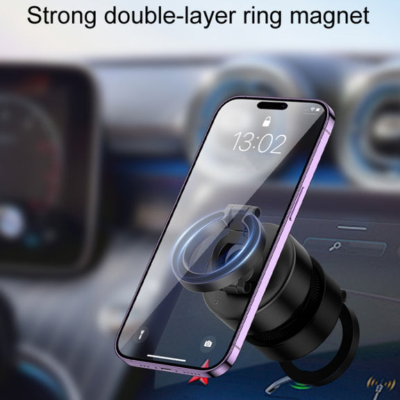 D1 Rotatable Magnetic Finger Ring Clip Car Phone Navigation Holder(Silver)