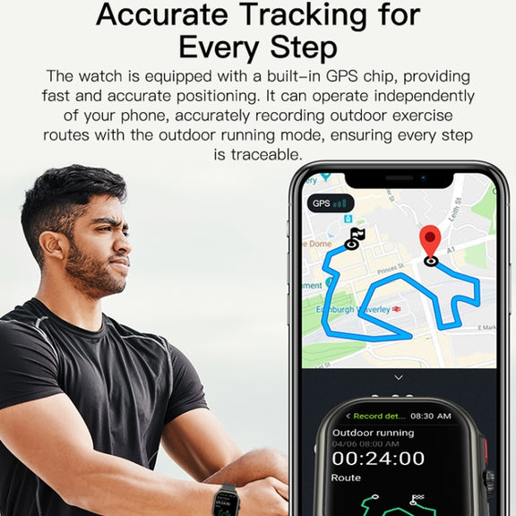 Sports Smart Watch 2.06 Inch Ultra HD AMOLED Screen Bluetooth Talking Watch(Black)