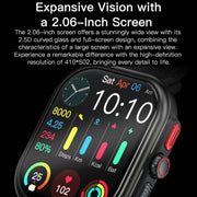 Sports Smart Watch 2.06 Inch Ultra HD AMOLED Screen Bluetooth Talking Watch(Black)