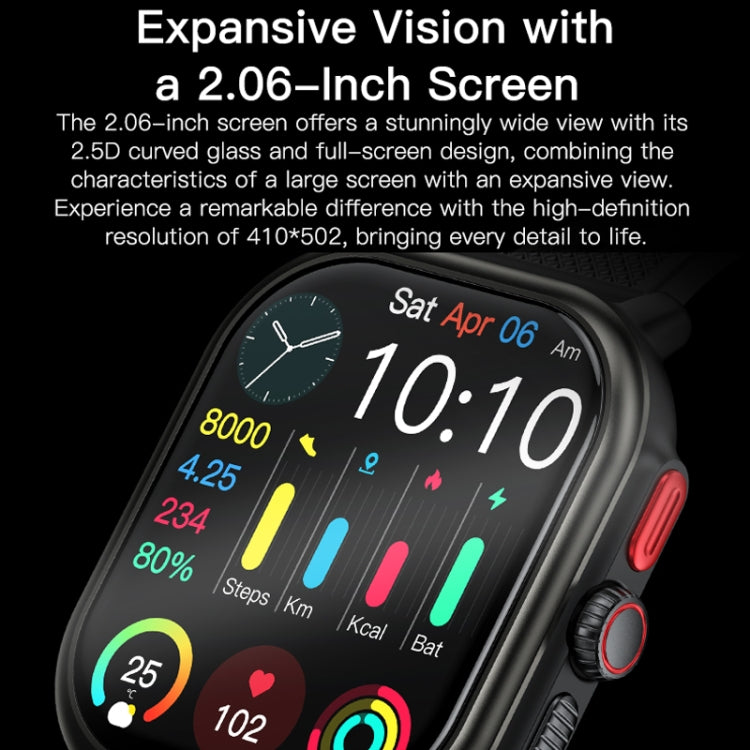 Sports Smart Watch 2.06 Inch Ultra HD AMOLED Screen Bluetooth Talking Watch(White)