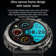 Bluetooth Talk Outdoor Pedometer Exercise Heart Rate Sleep Monitoring Smart Watch(Black)