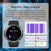 Bluetooth Talk Outdoor Pedometer Exercise Heart Rate Sleep Monitoring Smart Watch(Black)
