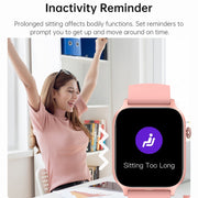 Bluetooth Talk HD Large Screen Heart Rate Oxygen Monitoring Multi-Sport Mode Smart Watch(Black)