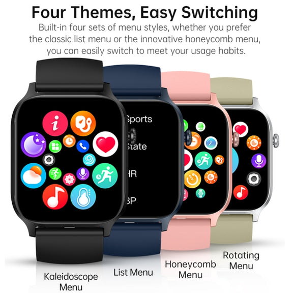 Bluetooth Talk HD Large Screen Heart Rate Oxygen Monitoring Multi-Sport Mode Smart Watch(Pink)