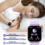 Bluetooth Talk HD Large Screen Heart Rate Oxygen Monitoring Multi-Sport Mode Smart Watch(Pink)