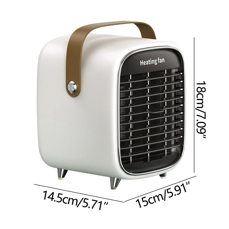Y36 Mini Portable Desktop Heater Home Office Electric Heater, Color: EU Plug White