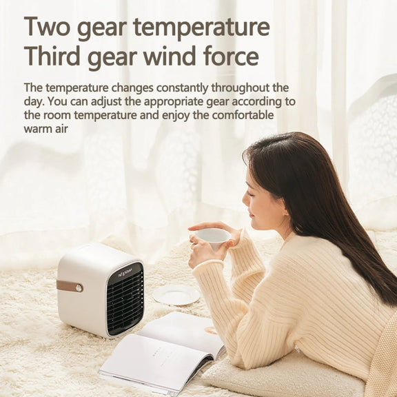 Y36 Mini Portable Desktop Heater Home Office Electric Heater, Color: US Plug Green