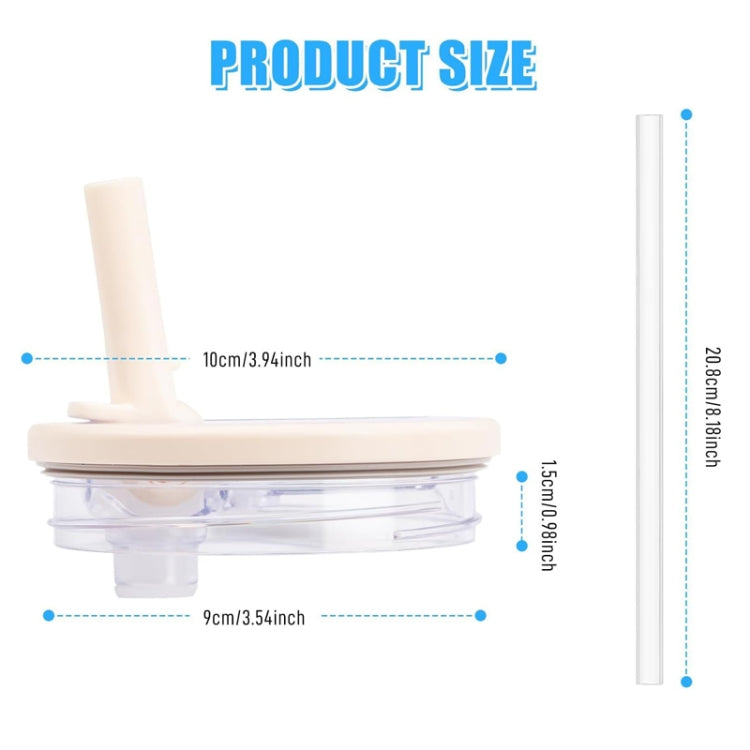 For Stanley 40oz Adventure Quencher Transparent Straw Lid Replacement Parts, Spec: 4pcs /Set White