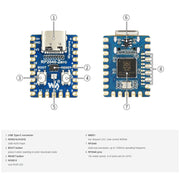 Waveshare Pico-Like MCU Board Based On Raspberry Pi RP2040, Spec: Zero
