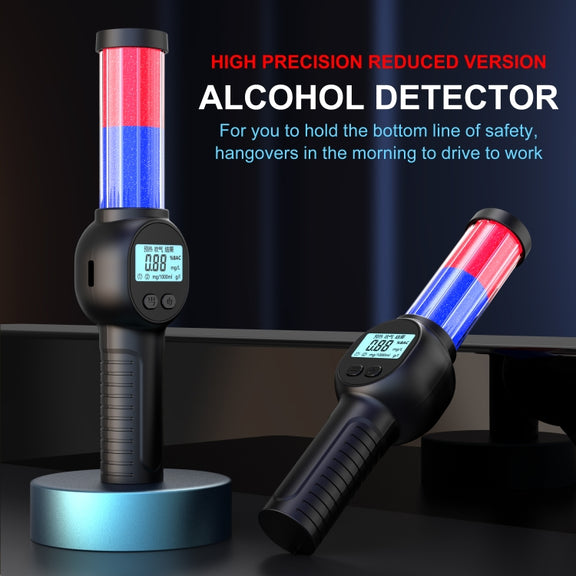 Portable Personal Alcohol Tester High-precision Breathalyzer with Alarm Light English Version