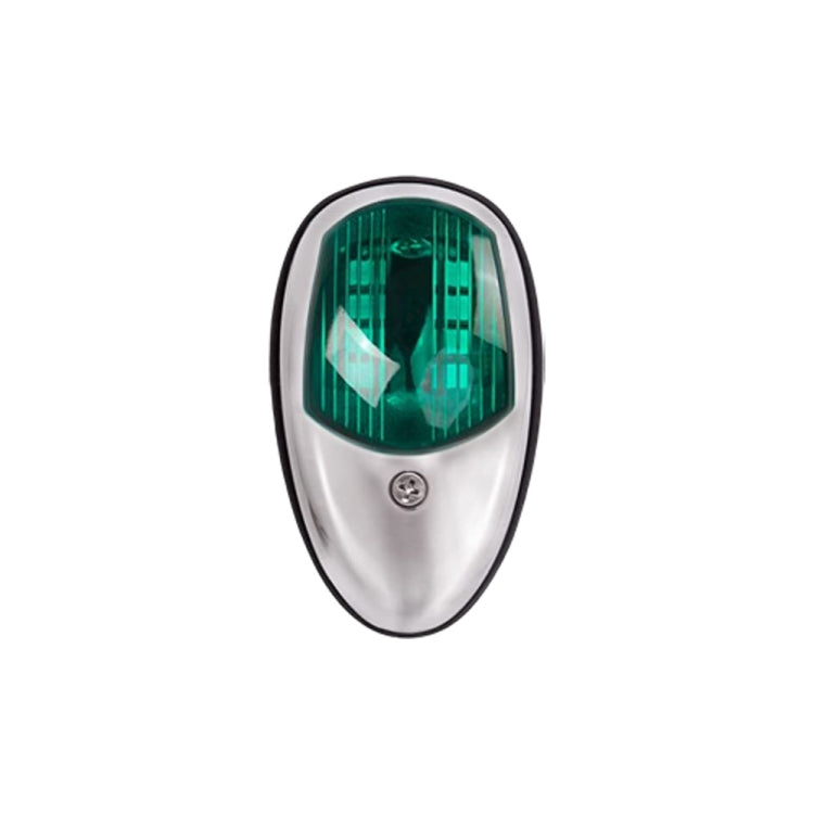 Marine Navigation Warning Light Signal LED Yacht Light, Color: Silver Shell Green