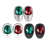 Marine Navigation Warning Light Signal LED Yacht Light, Color: Silver Shell Red