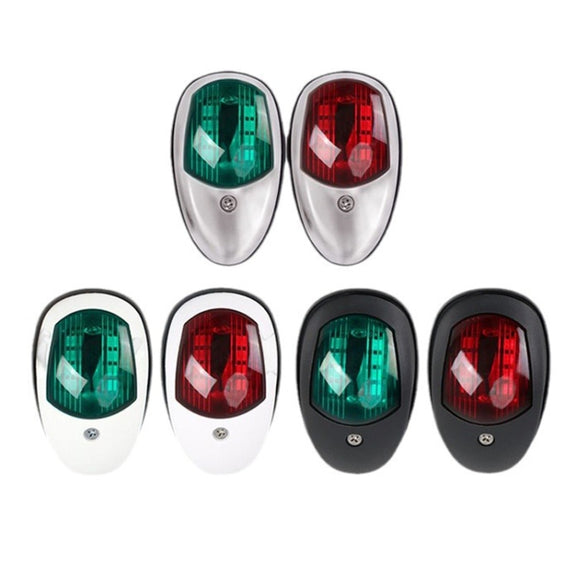 Marine Navigation Warning Light Signal LED Yacht Light, Color: Silver Shell Green