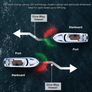 Marine Navigation Warning Light Signal LED Yacht Light, Color: Silver Shell Green