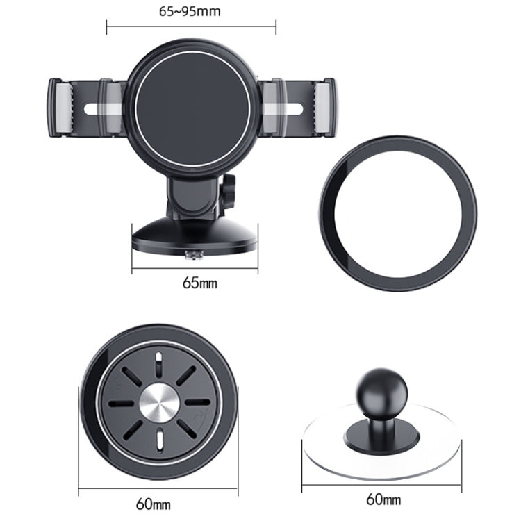 Central Control Instrument Panel Car Navigation Universal Phone Holder, Model: X24-6A Magnet Suction Cup