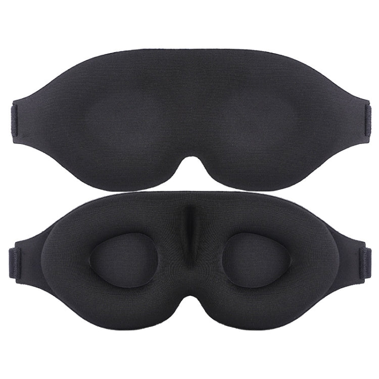 4 In 1 3D Sleep Eye Mask Memory Foam Non-pressure Shading Sleeping Blindfold(Black)