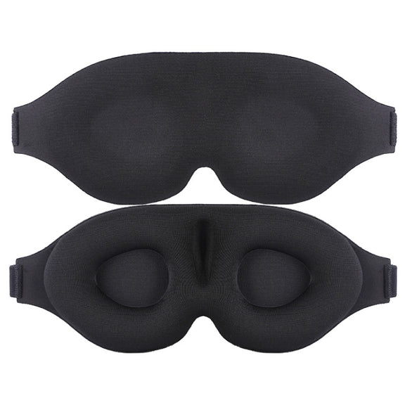 4 In 1 3D Sleep Eye Mask Memory Foam Non-pressure Shading Sleeping Blindfold(Blue)